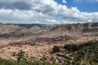 Cusco, Peru havadan görünümü