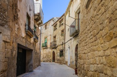 Ortaçağ sokaklarında Sant Joan de Horta, İspanya