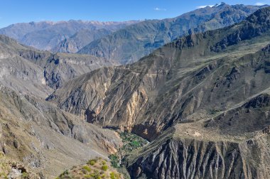 Peru Colca kanyonda panoramik manzaralı