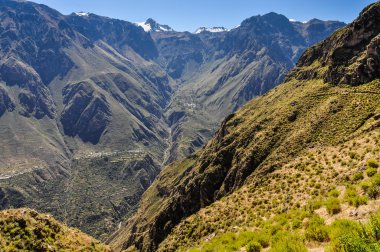 Peru Colca kanyonda panoramik manzaralı