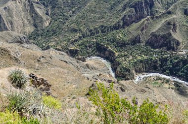 Nehir Colca Kanyon Peru dibinde