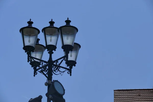 Lampada Della Città Nel Vecchio Stile Nella Città Torun — Foto Stock