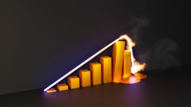 Aniden düşen fiyatların ya da diğer malların parlak bir grafiği