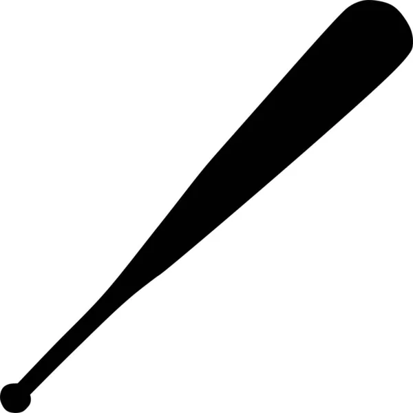 Vektorová Silueta Baseball Bílém Pozadí — Stockový vektor