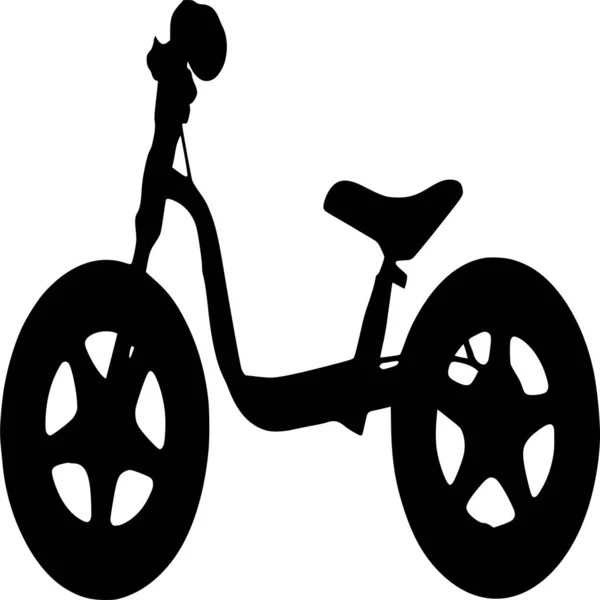 Sílhueta Vetorial Bicicleta Sobre Fundo Branco — Vetor de Stock