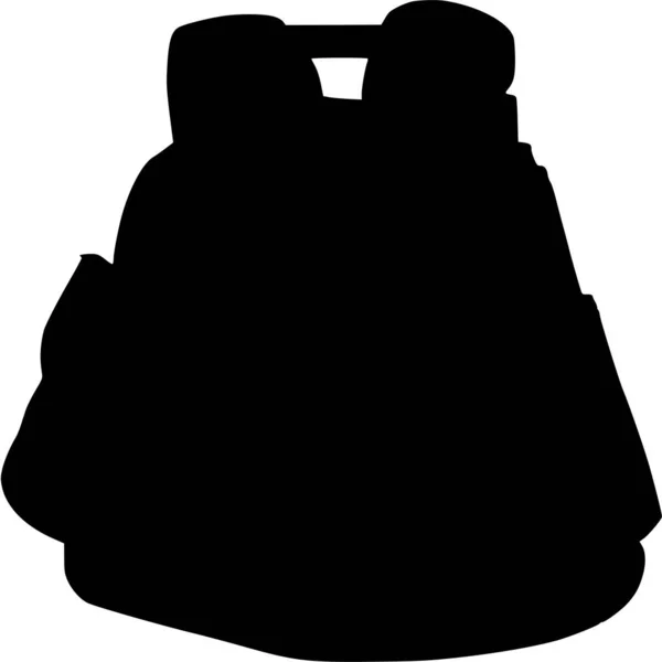 白い背景にバッグのベクトルシルエット — ストックベクタ