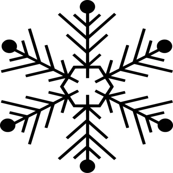 白い背景に雪の結晶のベクトルシルエット — ストックベクタ