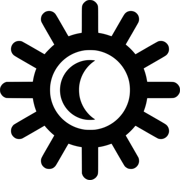Векторный Силуэт Солнца Белом Фоне — стоковый вектор