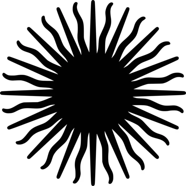白色背景下太阳的矢量轮廓 — 图库矢量图片