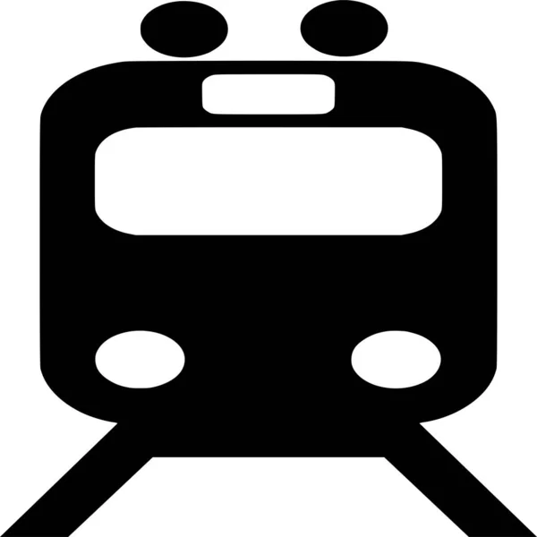 Silueta Vectorial Tren Sobre Fondo Blanco — Vector de stock