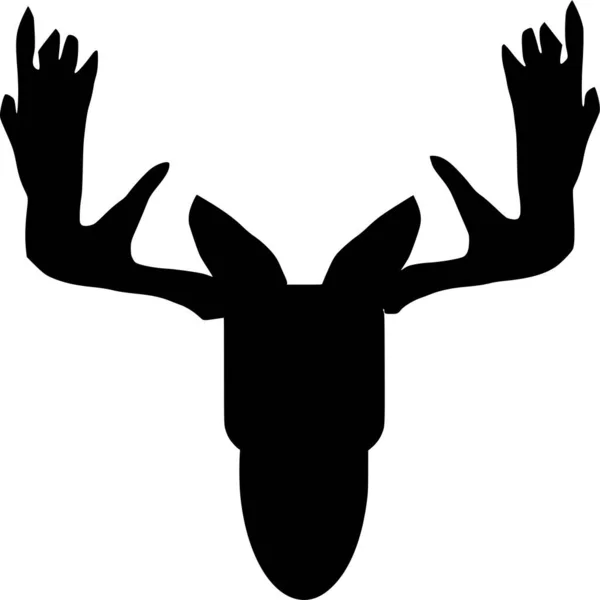 Silueta Vectorial Moose Sobre Fondo Blanco — Vector de stock