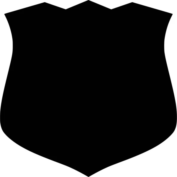 Silhouette Vectorielle Shield Sur Fond Blanc — Image vectorielle