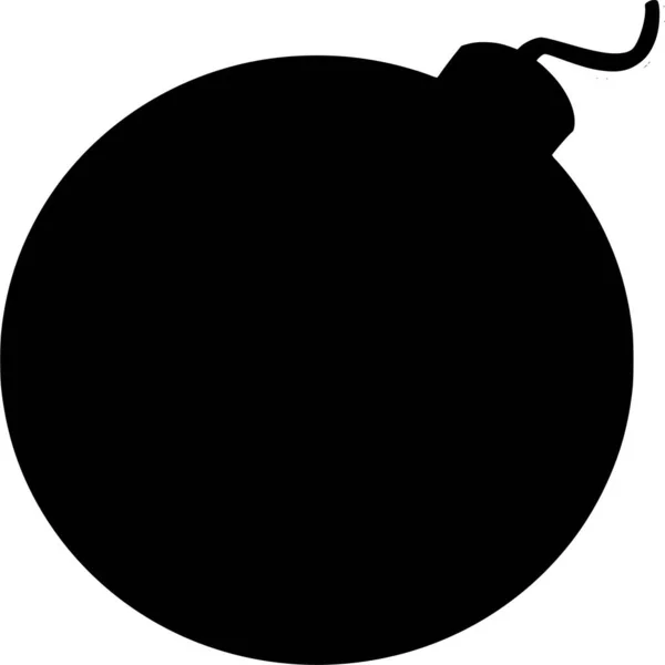 Silueta Vectorial Bomb Sobre Fondo Blanco — Vector de stock