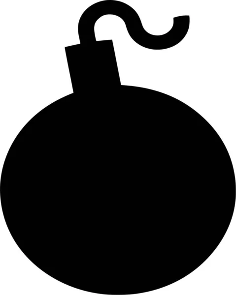 Silueta Vectorial Bomb Sobre Fondo Blanco — Vector de stock