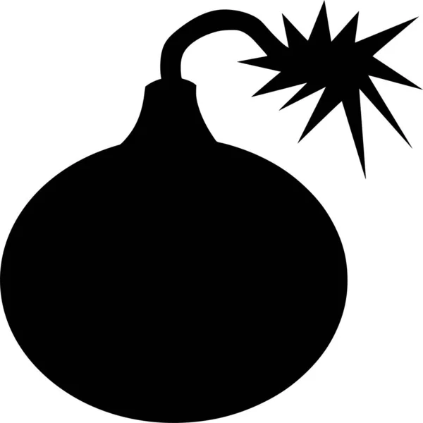 Векторный Силуэт Bomb Белом Фоне — стоковый вектор