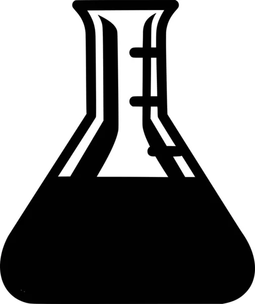 Sílhueta Vetorial Química Sobre Fundo Branco —  Vetores de Stock