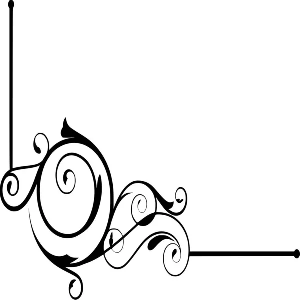 Vektor Silhouette Des Corner Frame Auf Weißem Hintergrund — Stockvektor