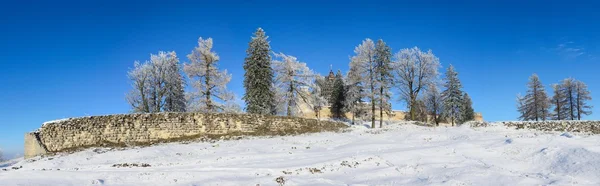 Kilisenin kış görünümü — Stok fotoğraf