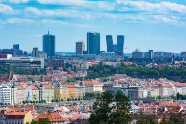 Prag, Çek Cumhuriyeti 'nin başkentidir. Tarihi görüntüler.