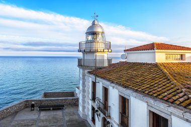 Peniscola, Valencia Papa Luna'nın şatoda deniz feneri 