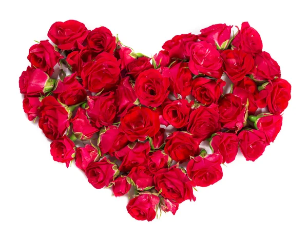 Buquê de rosas dispostas para formar um coração ou elemento de design para temas florais — Fotografia de Stock