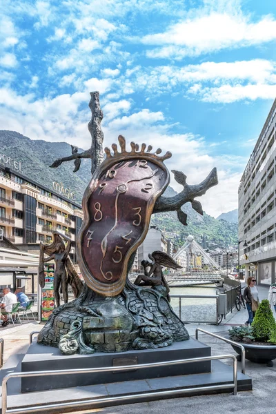 Sculpture "The Nobility of Time " by Salvador Dali in Andorra — Stock Photo, Image