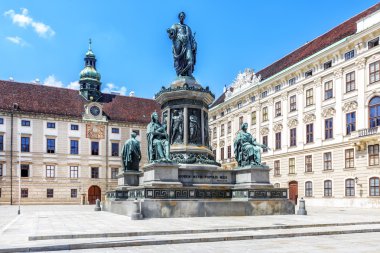 İmparator Franz anıt ben Hofburg (Avusturya). Viyana.