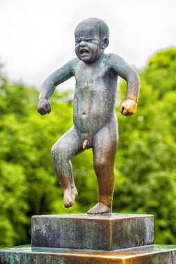 Vigeland park Oslo heykel. Norveç.