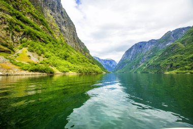 Norveç ve İskandinav doğada fiyortları. Neroyfjord.