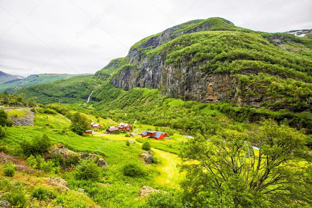 Village in Flam. Norway
