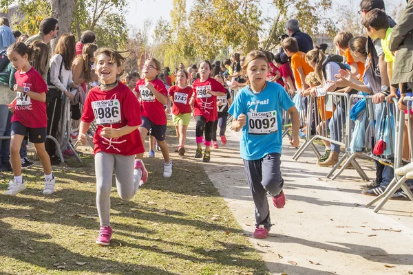 Sant Cugat del Valles, İspanya 08 Kasım 2015 tarihinde gerçekleşti, çocuklar için geleneksel çapraz