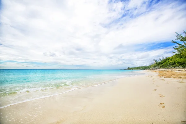 The view of a beach  on uninhabited island Half Moon Cay (The Ba — Stock Photo, Image