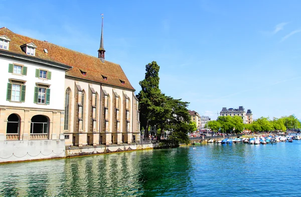 Krásný výhled na Curych a jezero, Švýcarsko. — Stock fotografie