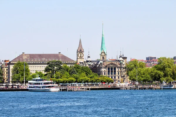 Schöne Aussicht auf Zürich und den See, Schweiz. — Stockfoto