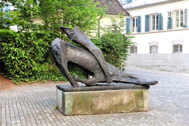 Close-Up anıt Zürih şehir merkezinde, İsviçre.