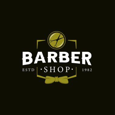 Logo berber dükkanı klasiği