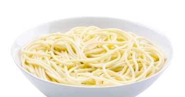 İtalyan spagetti beyaz kase