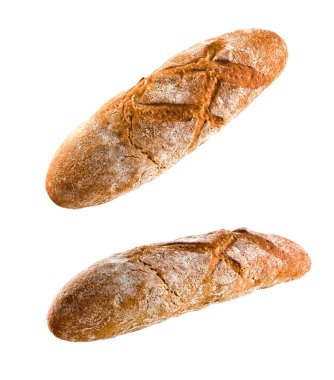 somun ekmek üzerine beyaz izole