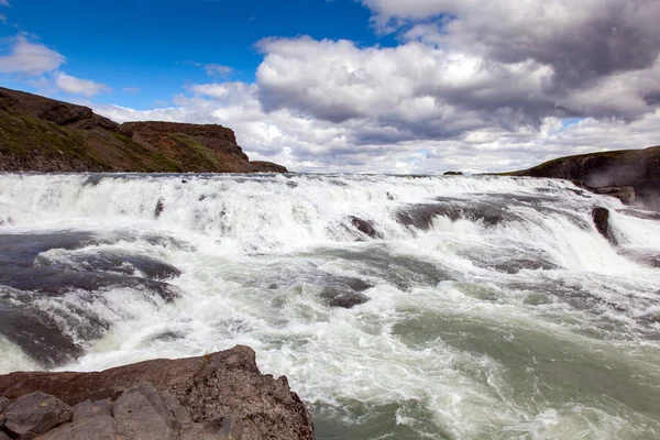 Cascada Gullfoss en el círculo dorado de Islandia — Foto de Stock