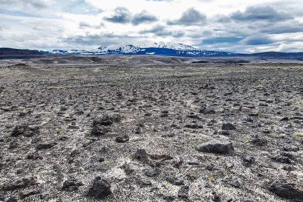 Stone and ash wasteland - volcanic landscape — Stok fotoğraf