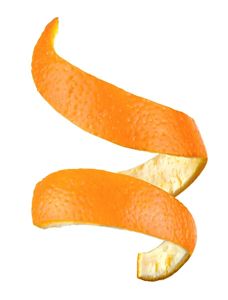 Spiral orange peel isolated — Stock Photo, Image