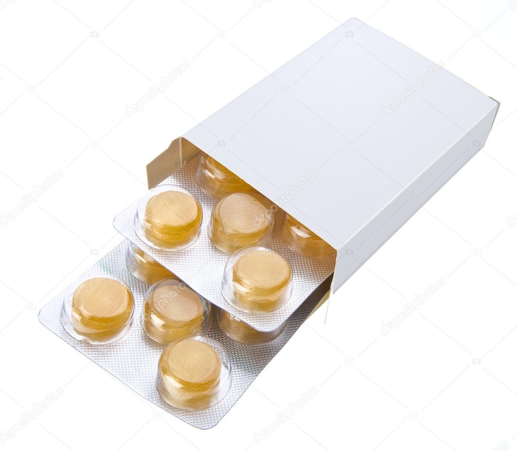 Open blank medicine drug box isolated