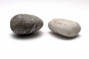 Dekoratif taş beyaz stüdyo özgeçmişlerine - makro çekim, izole alan derinliği sığ