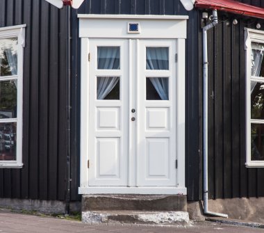 Vintage front door Reykjavik downtown