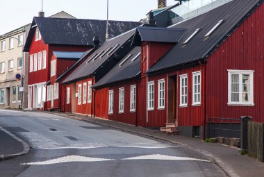 Typical street Iceland Reykjavik City Landscape