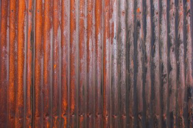 Weathered metal home walls vintage and rusted