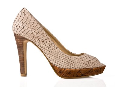 Beyaz izole kadın ayakkabı