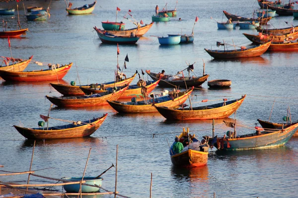 Bateaux de pêche à Mui ne. Viêt Nam — Photo