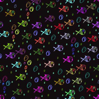 Dikişsiz desen, küçük balık 14