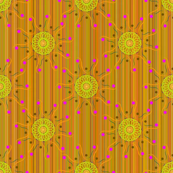 Naadloze patroon Mandala 64 — Stockvector